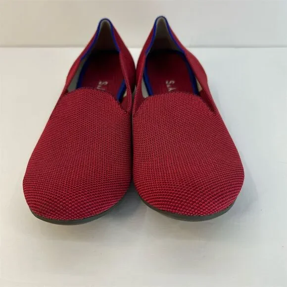 Rothy's Women's Loafer Size 9 Red Flats Eco-Friendly Casual Shoes - Picture 3 of 14